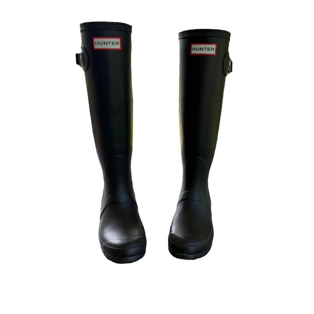 Hunter Original Tall Matte Black Rain Boots Size 4M/5F